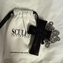 Sculptor Cross Leather Strap Wallet