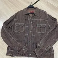 ストライプ　デニム生地