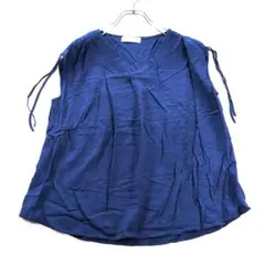 any SiS リボン袖ブラウス 1/M 青 上品 カジュアル 涼感 春夏