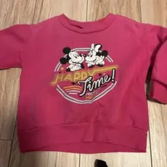 ディズニー トレーナー 裏起毛 ピンク 90 ミニー 長袖