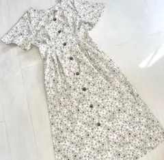 チャオパニック 花柄ロングワンピース ロングシャツ