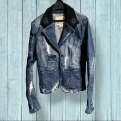 【海外品】PARASUCO レディース ダメージ加工 デニムジャケット Gジャンのサムネイル