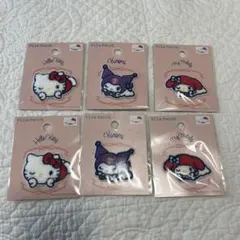 サンリオ　ワッペン　パイル地　6点セット