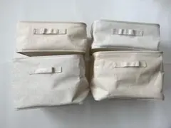 無印良品　ポリエステル麻　ソフトボックス　小2コ/中2コ