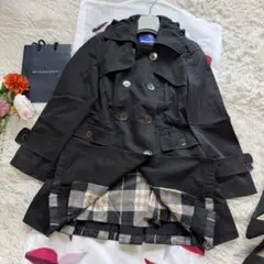 BURBERRY BLUE LABEL トレンチコート ブラック 40 フリル