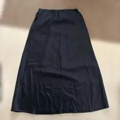 GUサテンスカートブラックM