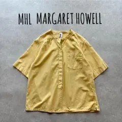美品 MARGARET HOWELL 個性的なお衿が可愛い お洒落ブラウス 綿 - メルカリ