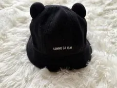 COMME CA ISM ベビー帽子 ブラック クマ耳