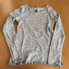 GAP Gapkids グレー ハート柄 長袖カットソー 12０　ギャップ
