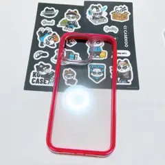 iPhone 14 Pro Max ケース 耐衝撃 クリア ピンク 赤 レッド