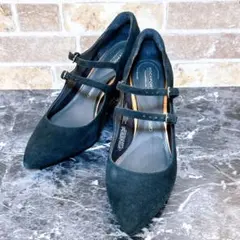 【2516】ROCKPORT パンプス　ブラック　スウェードのサムネイル