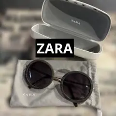 ZARAウッドラウンドサングラス木目のサムネイル