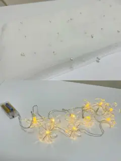 ウェルカムスペース　パールクロス&お花のライト