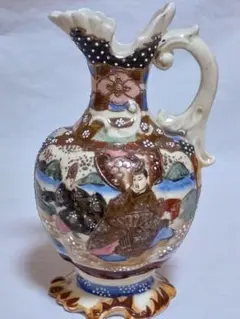 レア　九谷焼　作家物　童子　わらべ　陶ボトル　花瓶　装飾品　インテリア レア 九谷焼 作家物 童子 わらべ 陶ボトル 花瓶 装飾品