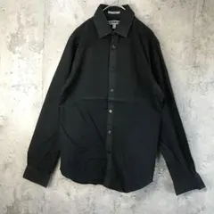 B1166古着　シャツ　黒　白　90s Y2K