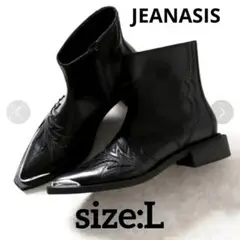 【未使用品！】JEANASIS ジーナシス　メタルトゥウエスタンブーツ　L