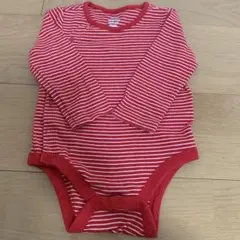 ベビーギャップ　ボディスーツ　ロンパース　赤　ストライプ