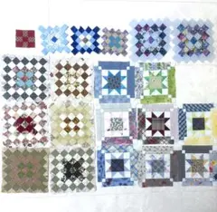 パッチワークキルトトップ　イブニングスターとアラウンドザワールド　未完成品まとめ