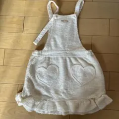 お値下げ♡【冬物処分】mezzo piano白色ジャンバースカート