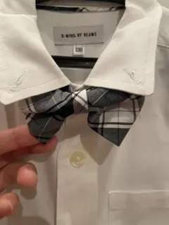 B:MING by BEAMS 長袖シャツ 130 ホワイト 蝶ネクタイ