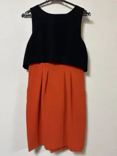 GRACE CONTINENTAL ワンピース 黒/オレンジ