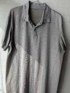ユニクロ メンズ ポロシャツ グレー メッシュ切替のサムネイル