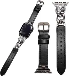 Apple watch チェーン & レザー バンド