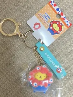 ミャクミャク　サンリオ　ポムポムプリン　立体キーホルダー　フロッキー