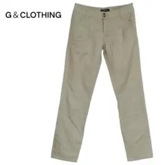 G＆CLOTHING ベージュ カラーパンツ 綿100％ ストレート 61-89のサムネイル