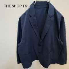 【THE SHOP TK】テーラードジャケット ネイビー ストレッチ カジュアル