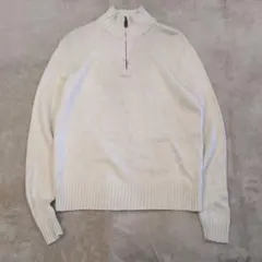 90s ポロラルフローレン　シルクカシミヤ　ハーフジップニット