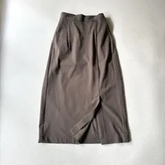 ニコアンド タイトスカート ロング　スリット　ウエストゴム M ブラウン