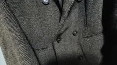 ブラウン ツイード ダブルブレストジャケット