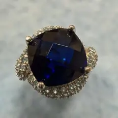 オーダー品♡プラチナ製♡大粒ロンドンブルートパーズ ダイヤモンド 