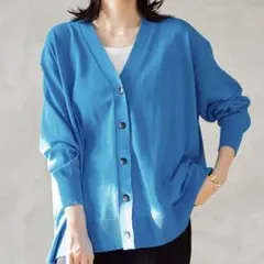 【美品】ジャーナルスタンダード　アイスコットンワイドVカーディガン