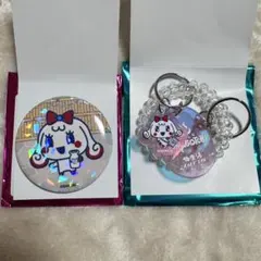 たまごっち　極楽湯　みるくっち　缶バッジ、ロッカー風アクリルキーホルダー