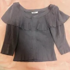 スナイデル　七分袖　ニット　フリル　襟　トップス　春ニット　最終価格