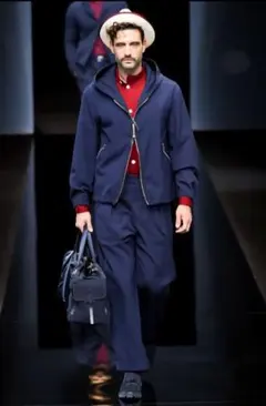 ジョルジオアルマーニ 17SS ランウェイ着用 シアサッカーブルゾンのサムネイル