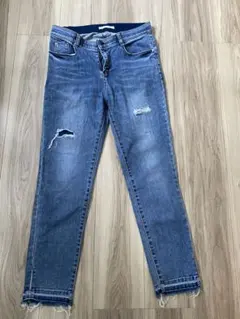 Praia ブルースキニーデニム ダメージ加工