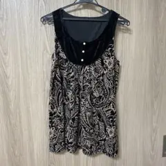 ペイズリー柄 ノースリーブ チュニック