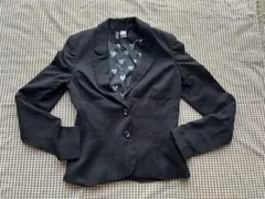 H&M DIVIDED ブラック シングルボタン ブレザー