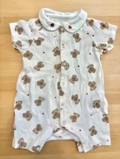 カバーオール　くま　半袖　アプレレクール　80㎝　　ベビー服