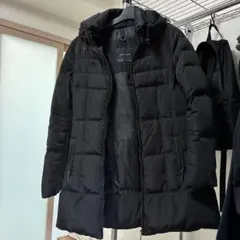 ブラックロングダウンジャケット