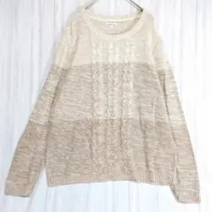 クロフトバロウ ニット クルーネック 長袖 グラデーション XL レディース