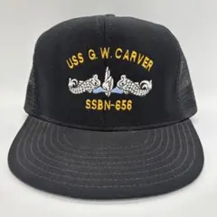 80s~　ヴィンテージ　米国製　ミリタリーキャップ　USS G W Carverのサムネイル