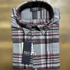 新品Polo長袖シャツLLボタンダウン税込4389円未使用品タグ付襟45袖丈86