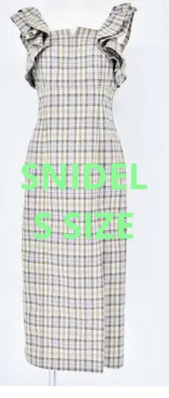 snidel チェック柄タイトラインワンピース