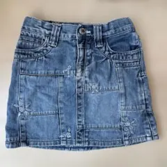 GAP KIDS デニムスカート 130 旧ロゴ 刺繍