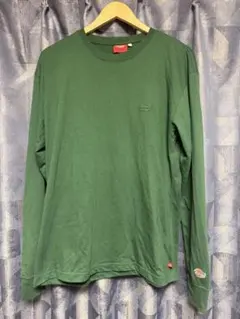 Dickies グリーン 長袖シャツ