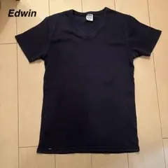 EDWIN Vネック リブカットソー ネイビー Mサイズのサムネイル